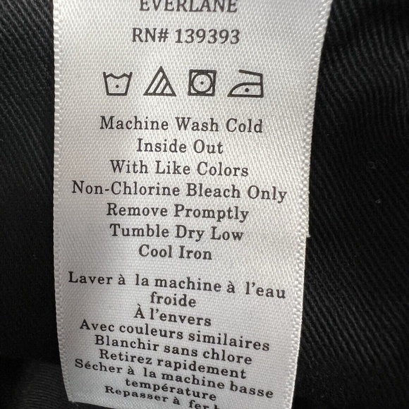 Everlane Uniform Jean The Relaxed 4 Way Stretch Organic Cotton Denim Black 30x32 - Picture 10 of 13